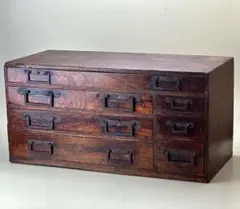 古美術江戸期　古箪笥　骨董品　アンティーク　インテリア 江戸時代の骨董品】【JR米子駅近く】けやきタンス 欅箪笥 小物入れ