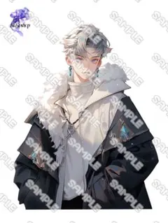 kokoshop オリジナル　人物ステッカーNo.340