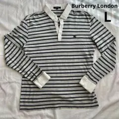 本日限定価格　Burberry London 長袖ポロシャツＬ　メンズ　三陽商会
