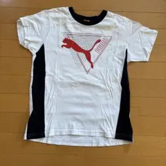 PUMA Tシャツ 150サイズ ホワイト/ブラック/レッド