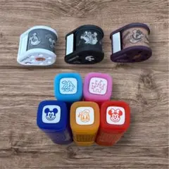 【美品】ディズニー　フリクションスタンプ5個　ハロウィン　マスキングテープ　3個