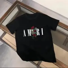AMIRI Tシャツ スカル ローズ グラフィック
