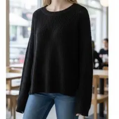 美品 ジュエルチェンジズ JewelChanges セーター（M）黒 ニットのサムネイル