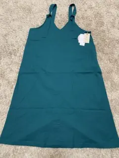 新品未使用　オーガニックコットンワンピース　ダークグリーン