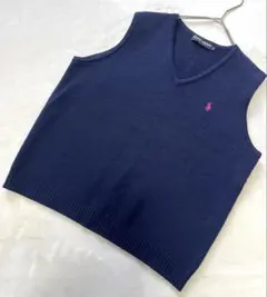 Ralph Lauren POLO GOLF ネイビー ニットベスト L