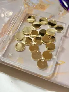 ネームタグ 円形 10mm ステンレス製 空白札ペンダント 刻印可能