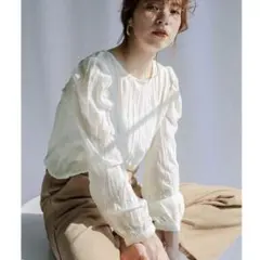 【3月上旬までの出品】select MOCA 2WAYリンクルブラウス