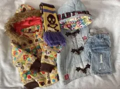 BABYDOLL デニムベスト/BitzダウンジャケットGARACHデニムパンツ