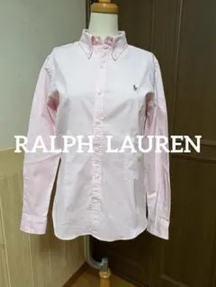 美品♡ラルフローレン♡ピンクのボタンダウンシャツ ストレッチ 160