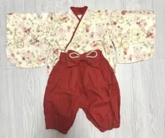 ベビー袴 ハンドメイド 桜かぼちゃパンツお食い初め お正月セレモニーお宮参り着物