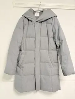 AG by aquagirl フード付きグレーキルティングダウンジャケット　M