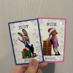 ズートピア2 入場者特典 クリスマス限定キャラクターカード ニック ジュディ
