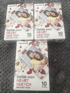 FUJIFILM instax mini HEART SKETCH 3セット