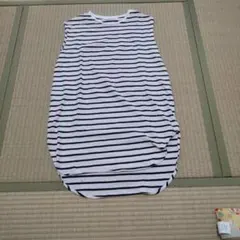 ストライプ ノースリーブ Tシャツ Lサイズ