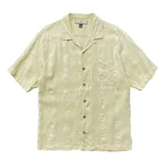 古着 トミーバハマ シルク 開襟 アロハシャツ キャンプシャツ ジャガード