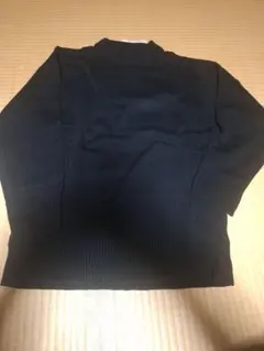 黒 リブ編み 暖かセーターLサイズ