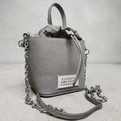 メゾンマルジェラ 5AC バケットバッグ グレー チェーンショルダーバッグ