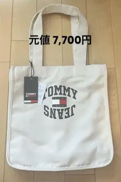 新品 TOMMY JEANSトミージーンズ キャンバストートバッグ 帆布のサムネイル
