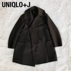 ユニクロ+JウールPコートピーコートUNIQLO+JオリーブカーキM