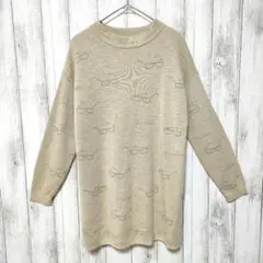 natural mist Class　(F)　ニットチュニック　メガネ柄