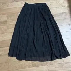 UNIQLO C ブラック プリーツロングスカート