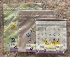 一番くじ　ポケットモンスター　発売記念くじ　 　巾着ポーチ　3種