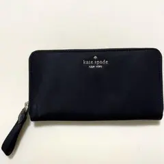 【新品未使用】ケイトスペードニューヨーク 長財布 黒ブラック ラウンドファスナー