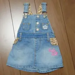 デニム ジャンパースカート 80