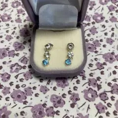 k14 wg アクアマリン　ブルートパーズピアス