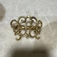 ゴールド 装飾的カールデザイン ヘアクリップ