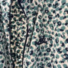 Nike フリースジャケット S 青緑色ヒョウ柄