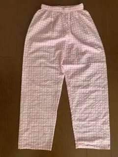 ピンク ギンガムチェック柄 ルームウェア　パンツのみ　ズボン