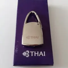 THAI タイ航空 キーホルダー シルバー　専用箱付き　未使用