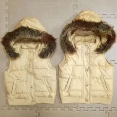 まとめ売り＊ベビーギャップ　ダウンベスト　100　110　ベージュ　2点セット