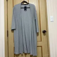 SHIPS グレー ロングカーディガン ONE SIZE