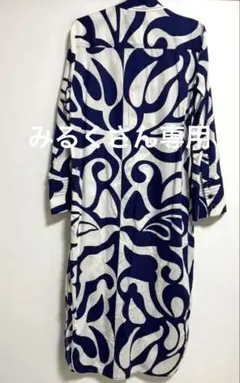 ZARA 幾何学模様　シャツワンピース