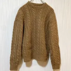 美品✨ベージュ ケーブル編みニット 長袖 セーター 秋冬 カジュアル