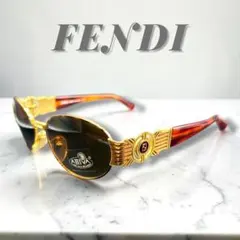 希少・美品ヴィンテージ✨FENDI サングラス SL7034 ズッカ柄 ゴールドのサムネイル