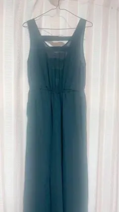 ギャル ワンピース オールインワン キャミワンピ ノースリーブ ブラック つなぎ