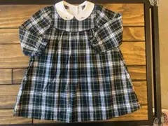 ファミリア　familiar チェック柄長袖ワンピース 90サイズ
