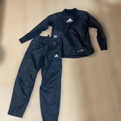 adidas ブラック ピステ・ウィンドブレーカー上160 下150