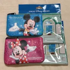ディズニー ポーチ パークチケット ミッキー&ミニー 2種セット