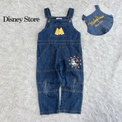 ディズニーストア ヴィンテージ風デニムサロペット オーバーオール 刺繍 ミッキーのサムネイル
