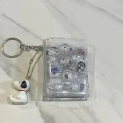 ⭐︎スヌーピー⭐︎ ミニシール帳キーホルダー　クリアラメ入り　ボンボンドロップ