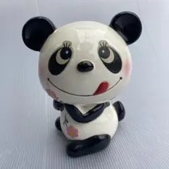 ルネパンダ 内藤ルネ 貯金箱 ミスターパンダ 昭和レトロ 内藤ルネ◇陶器製パンダ貯金箱「MR PANDA」RUNE◇当時物 昭和