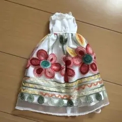 リカちゃん　花刺繍ワンピース