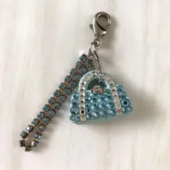バッグ 水色 チャーム