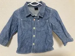 【baby GAP】デニム風長袖シャツ 90㎝
