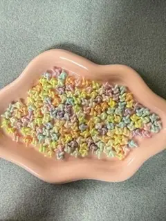 パステルカラースター型ビーズ約200個