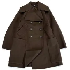 【美品/レディースS】UNIQLO+J　ダブルフェイス　ピーコート　オリーブのサムネイル